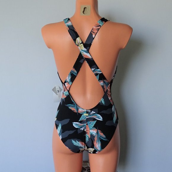 Roxy Beach Classic Floral One Piece Swimsuit New - Picture 3 of 3